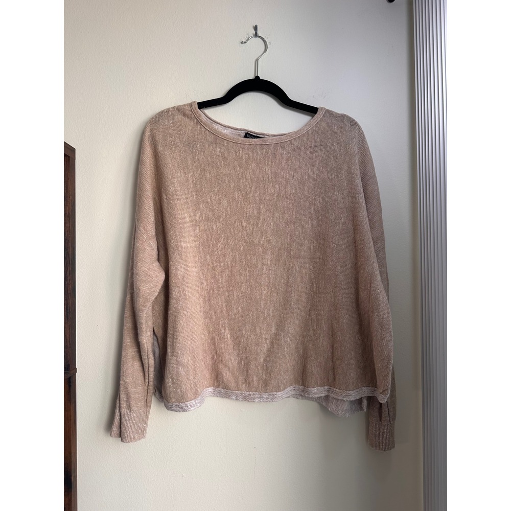Unavailable - Eileen Fisher Linen Cotton Blend Sweater Knit Pullover Top - Picture 1 of 4
